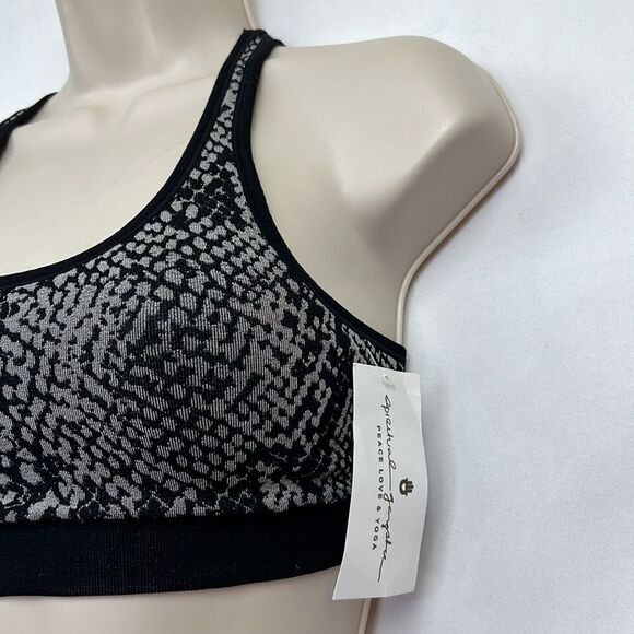 Spiritual Gangster black and silver snake print Spirts Bra NWT size XS/S - Picture 3 of 7